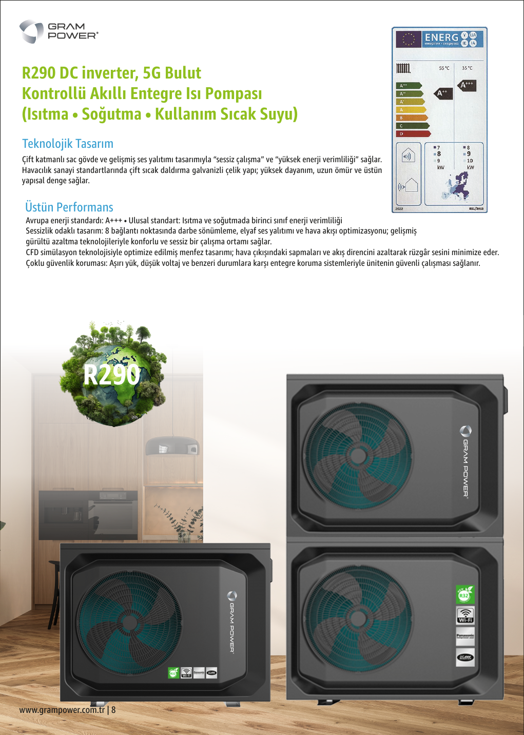 Gram Power R290 iç mekan uygulaması